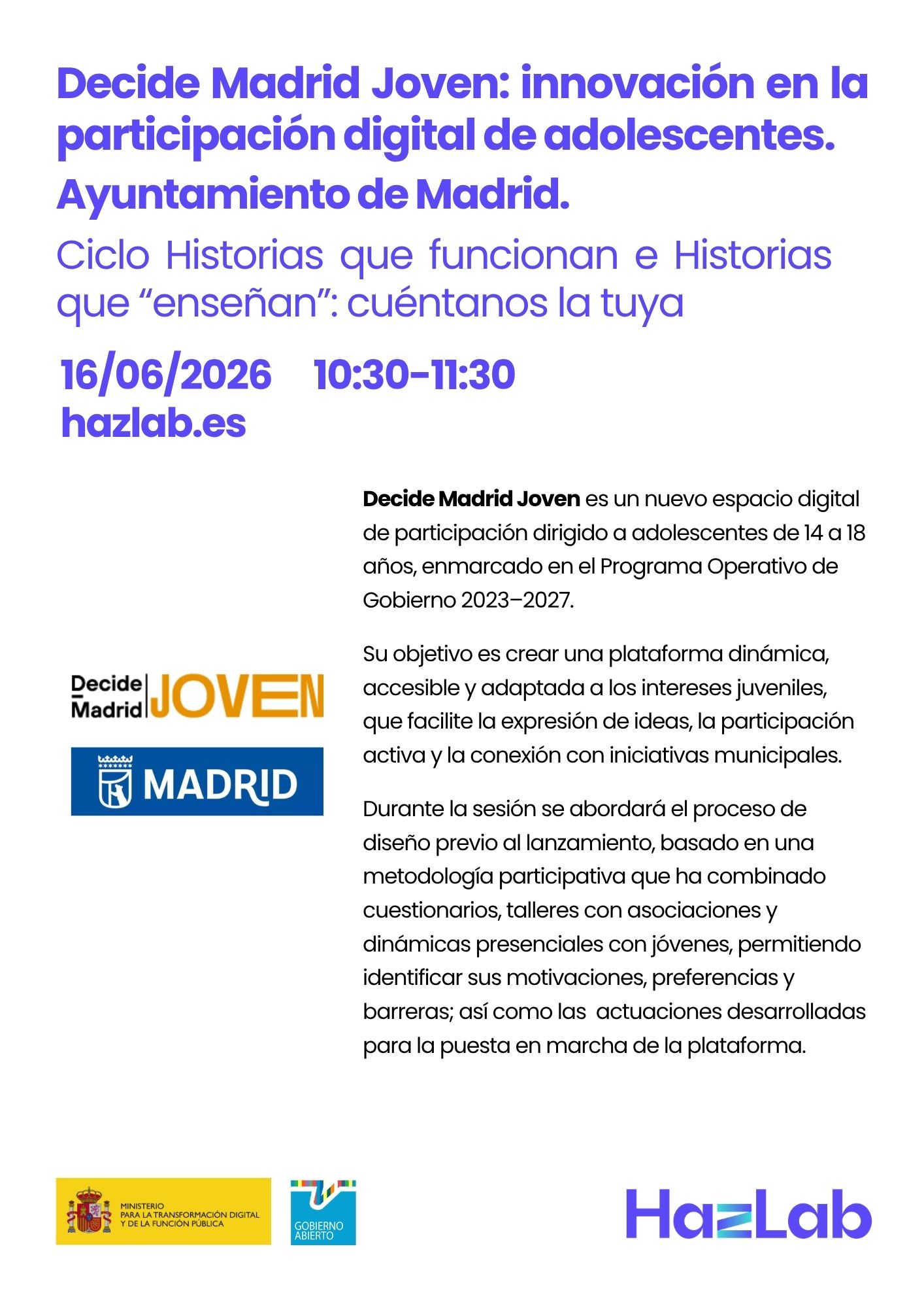 Sesión 5 - Decide Madrid Joven